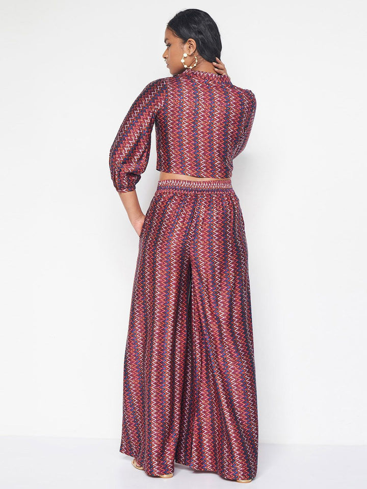 Global Women Desi Printed Shirt With Trousers Coords