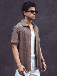 Powerlook Men Textured Casual Shirt