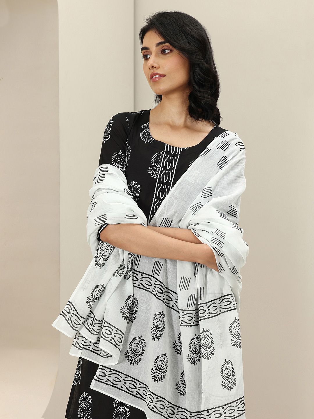 Libas Women Ethnic Motifs Printed Regular Kurta with Salwar & With Dupatta
