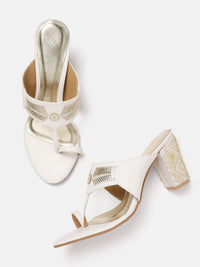House of Pataudi Ethnic Embellished Block Heels