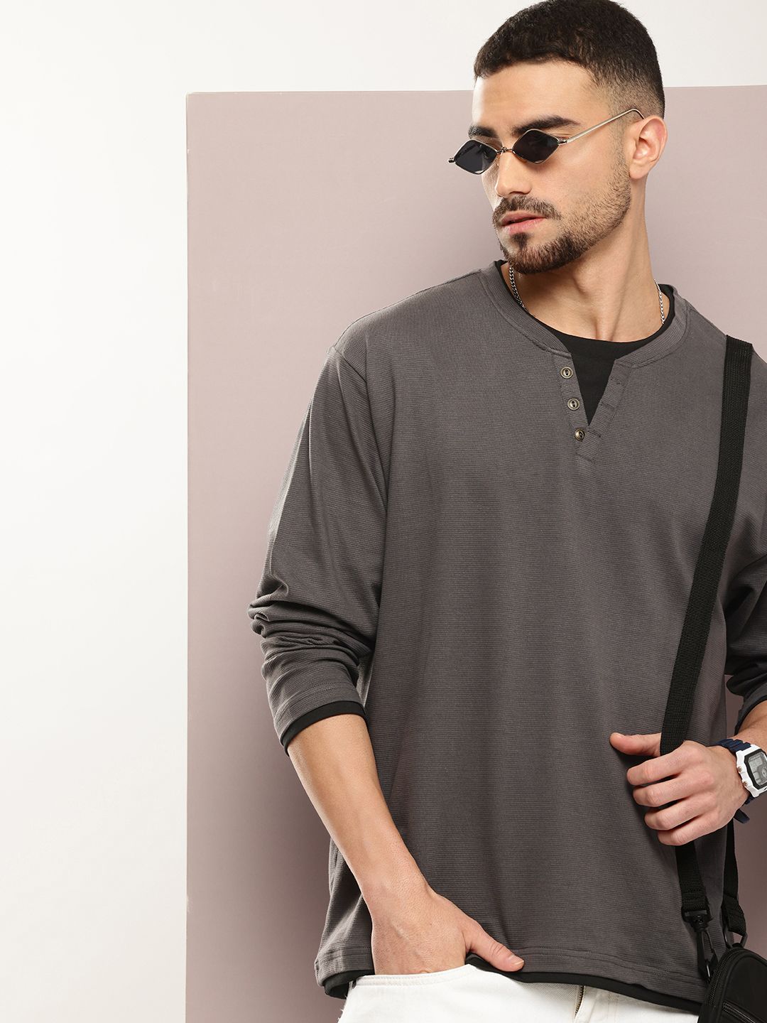DILLINGER Men Airtex Oversized T-shirt