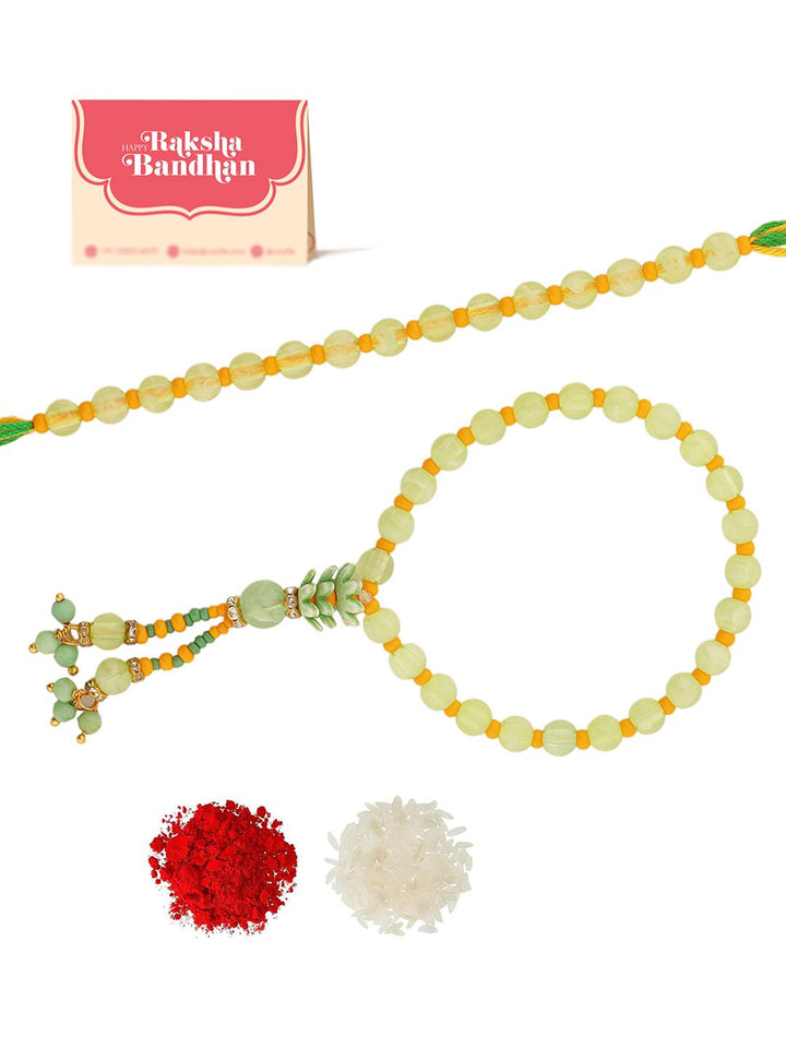 Voylla Sunshine Beaded Bhaiya Bhabhi Rakhi