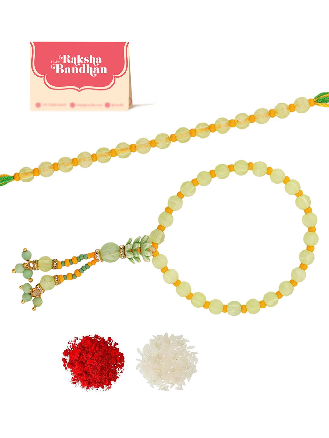 Voylla Sunshine Beaded Bhaiya Bhabhi Rakhi