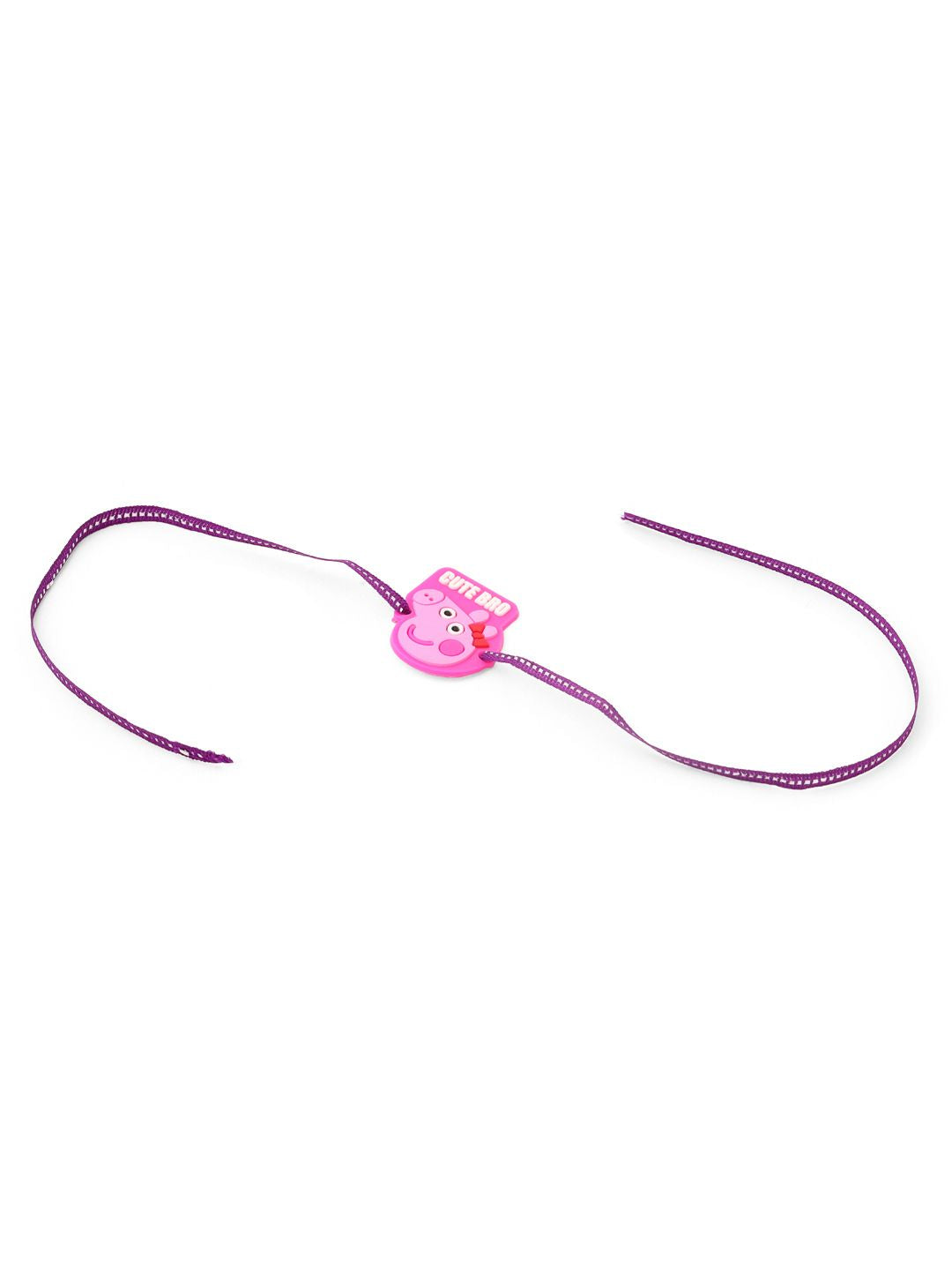Rakhi Kanak-kanak Watak Kartun Merah Jambu Bergaya NVR dengan Roli Chawal Chandan &amp; Mishri