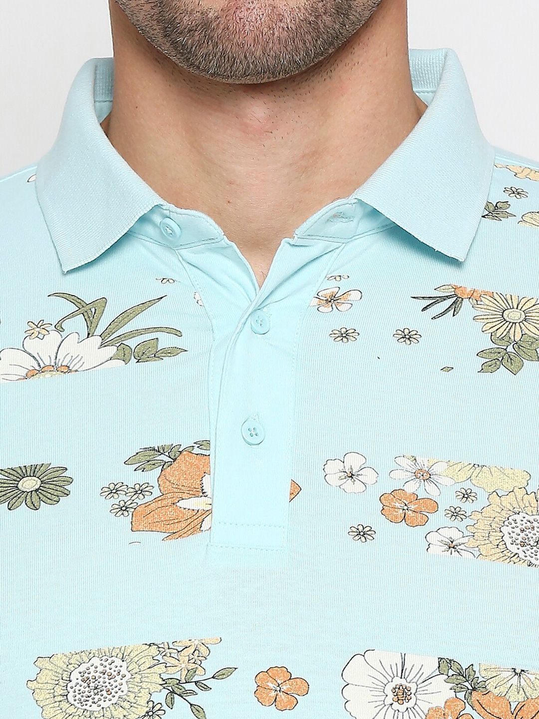 Being Human Floral Printed Polo Collar T-shirt