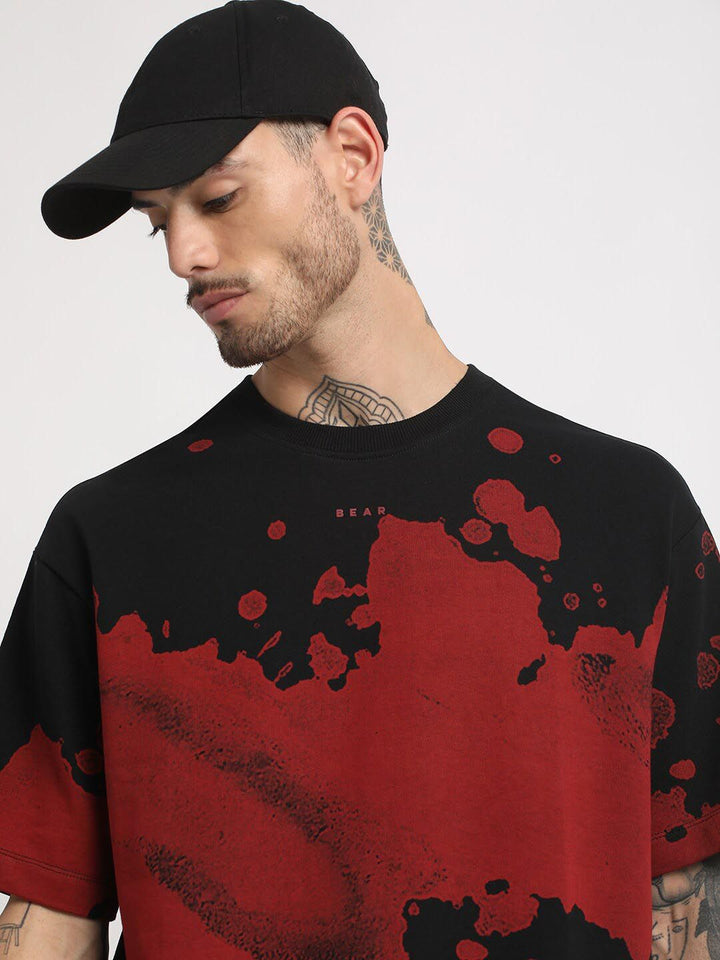 THE BEAR HOUSE Abstract Printed Regular Fit Cotton T-shirt