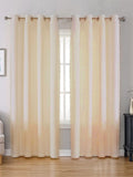 STITCHNEST Beige 2 Pieces Velvet Black Out Window Curtains