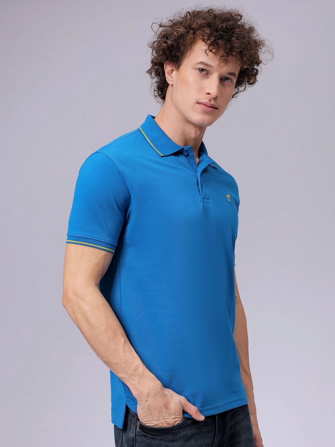 The Indian Garage Co Men Polo Collar T-shirt