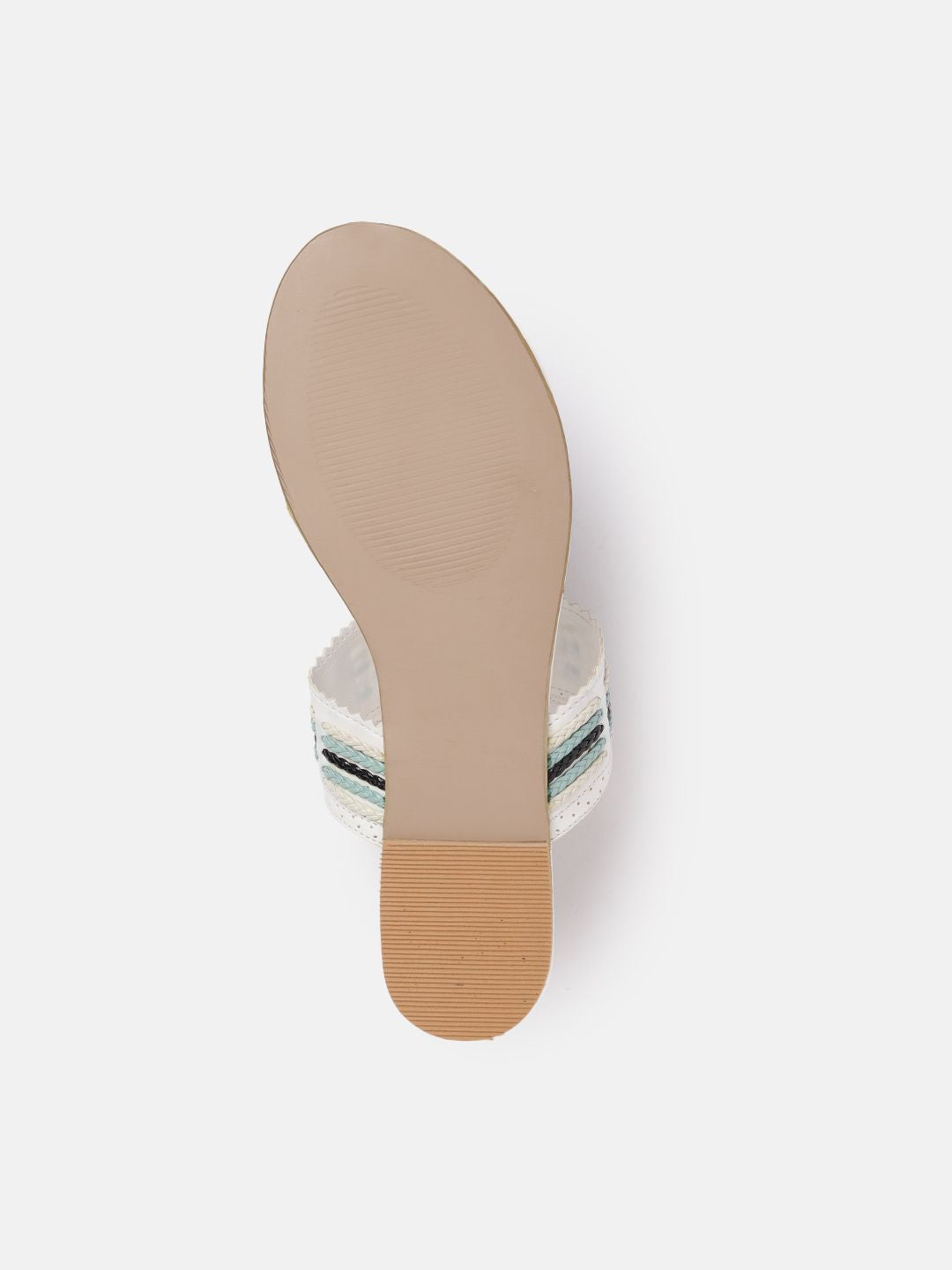 Anouk Women Woven Striped Ethnic One Toe Flats