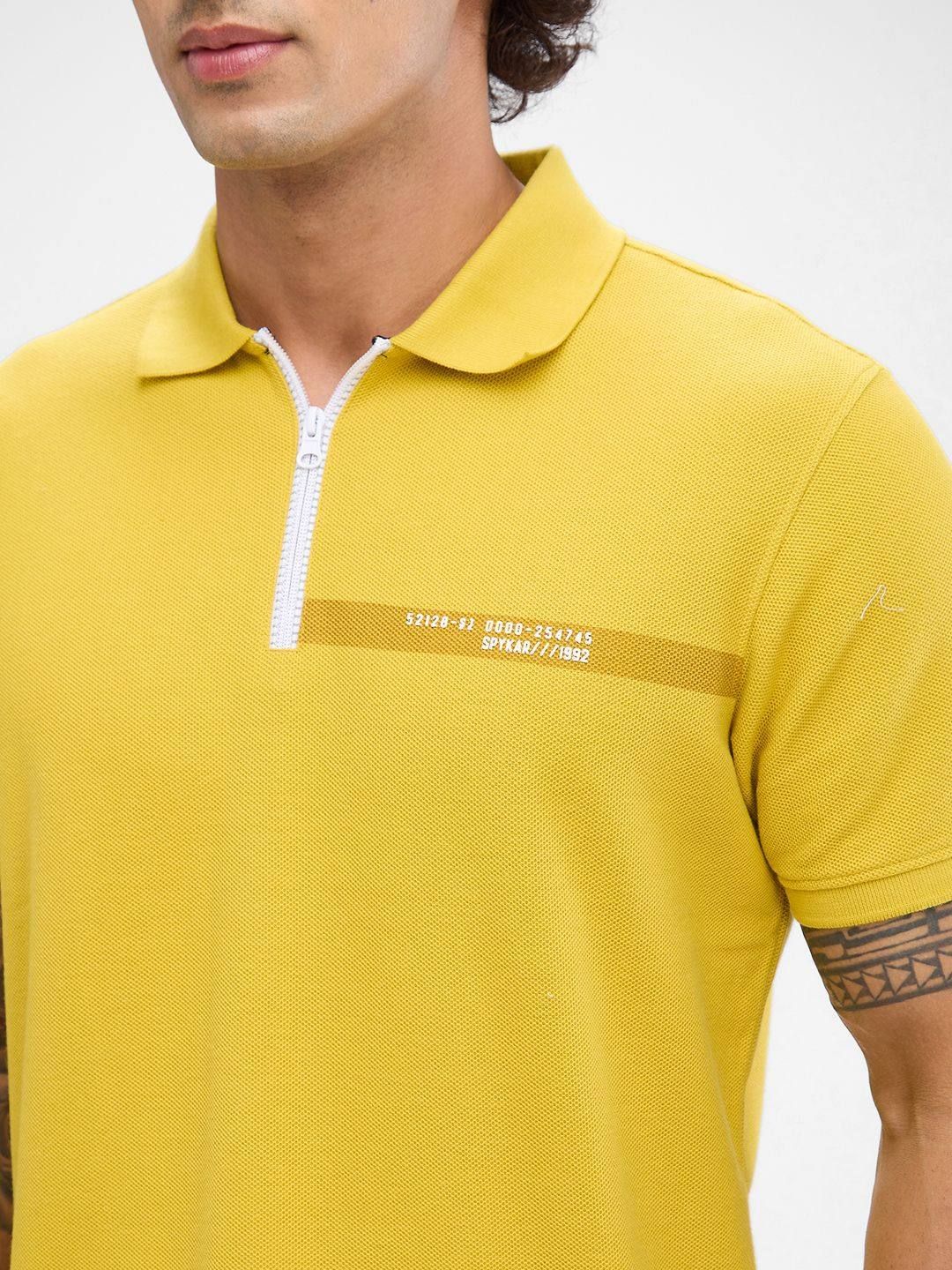 SPYKAR Men Polo Collar Solid Slim Fit T-Shirt