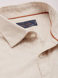 Park Avenue Pure Cotton Slim Fit Floral Printed Casual Shirt