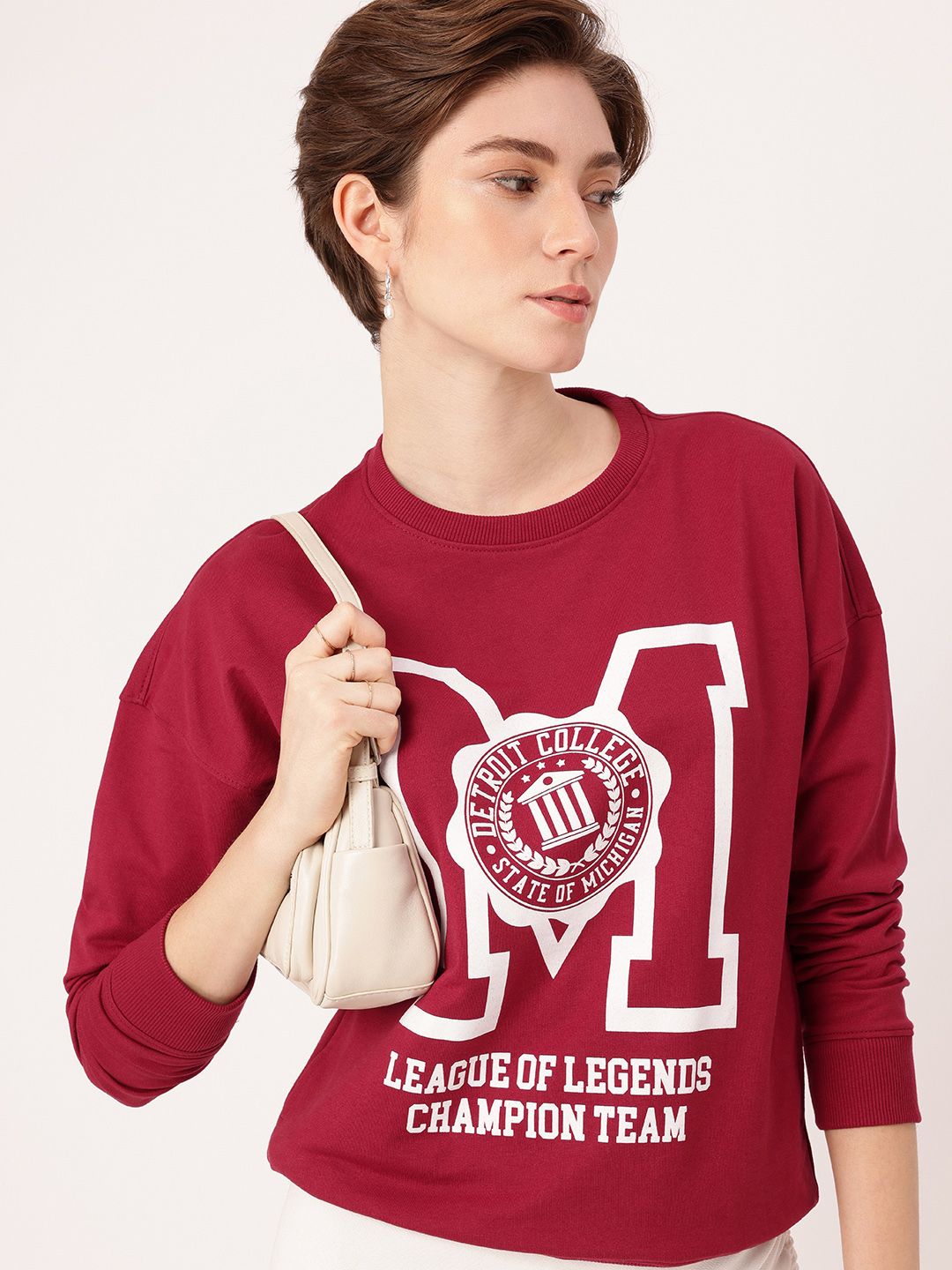 DressBerry Collegiate Printed Relaxed Fit Sweatshirts