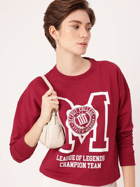 DressBerry Collegiate Printed Relaxed Fit Sweatshirts