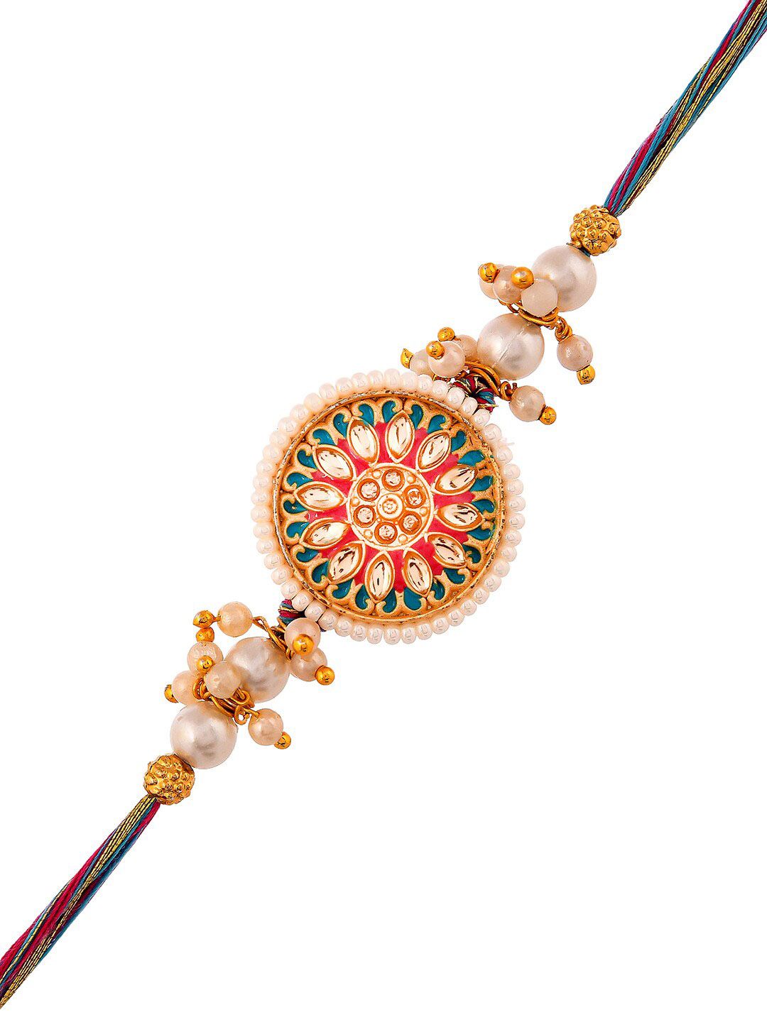 Voylla Pearls And Kundan Detail Thread Rakhi