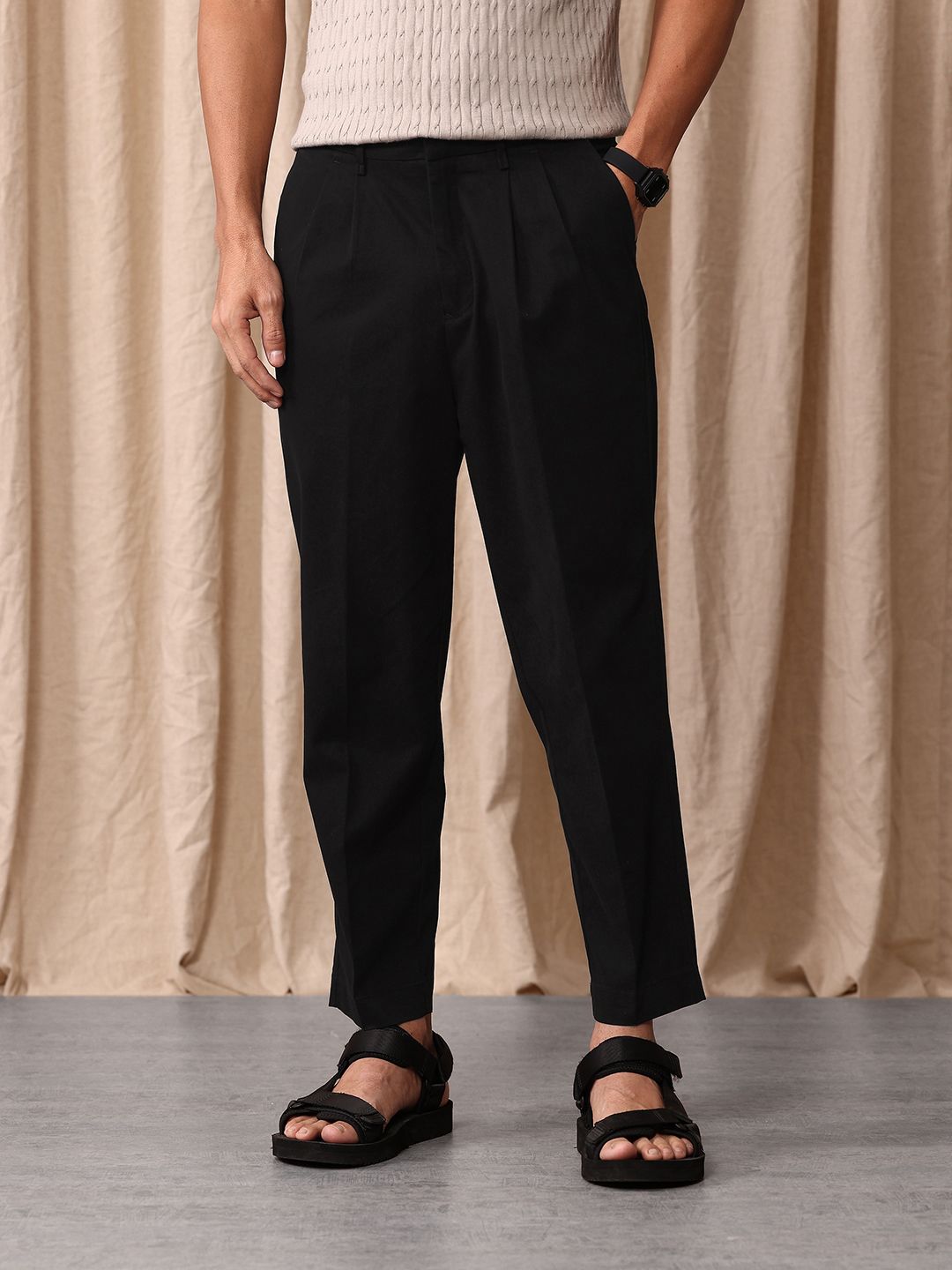 Mr Bowerbird Men Oversized Elephant Ankle Pleated Trousers