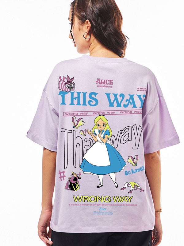 Bewakoof Women Typography Printed Round Neck Pure Cotton Oversized Disney T-shirt