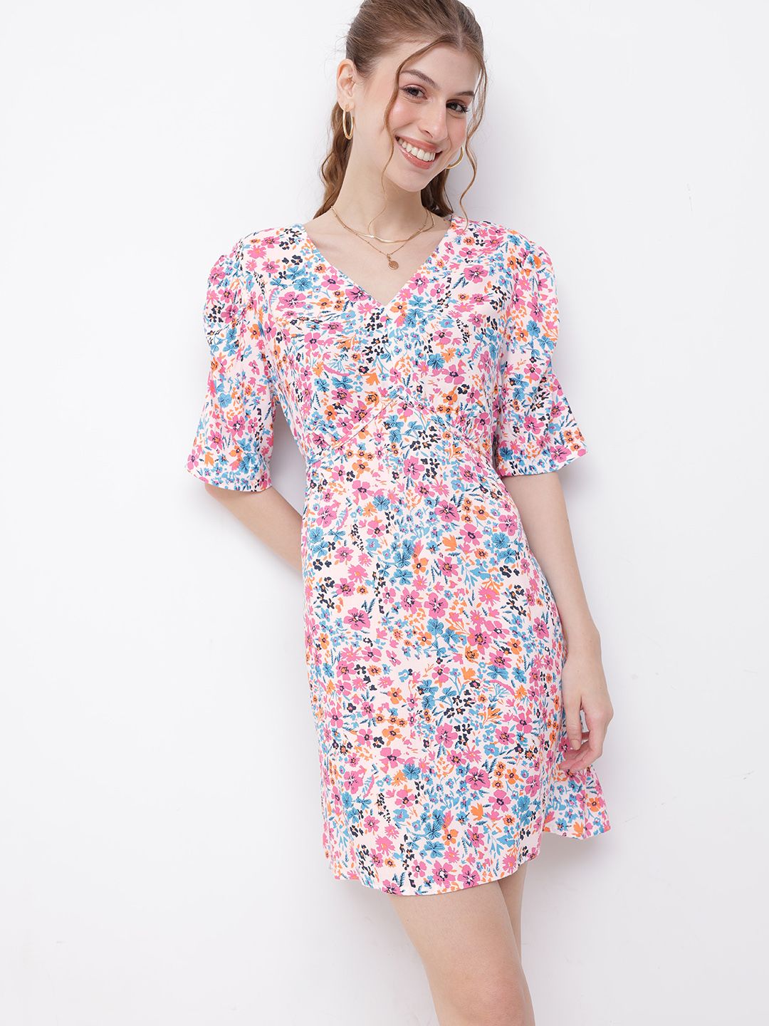 DressBerry Floral Paradise A-Line Mini Dress