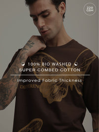 Difference of Opinion Men Short Sleeve Oversized Crew Neck Printed Tshirt