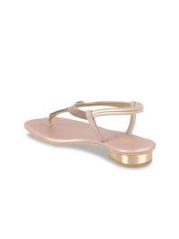 Mochi Embellished Open Toe Flats