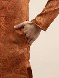 SOJANYA Ethnic Motifs Woven Design Regular Kurta With Churidar