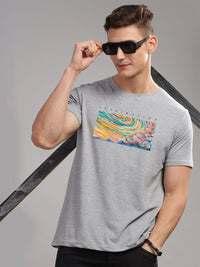 ADRO Typography Printed Round Neck Pure Cotton T-shirt