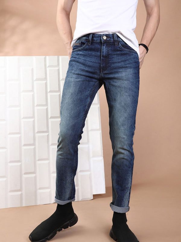 The Indian Garage Co Men Blue Slim Fit Mid-Rise Clean Look Jeans