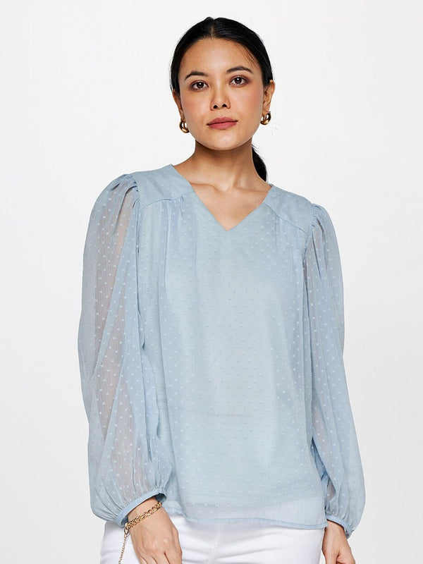 AND Self Designed V-Neck Regular Top