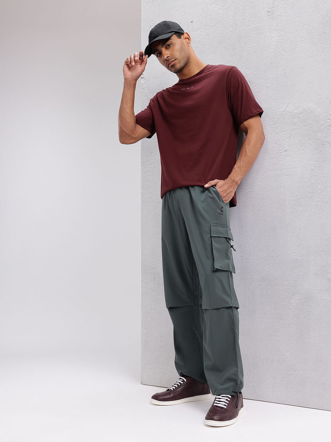 HRX by Hrithik Roshan Men Rapid-Dry Parachute Cargo Track Pants
