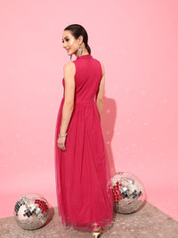 STREET 9 Women Gorgeous Fuchsia Solid Dress