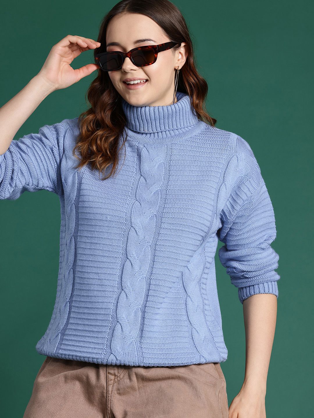 DressBerry Acrylic Cable Knit Pullover