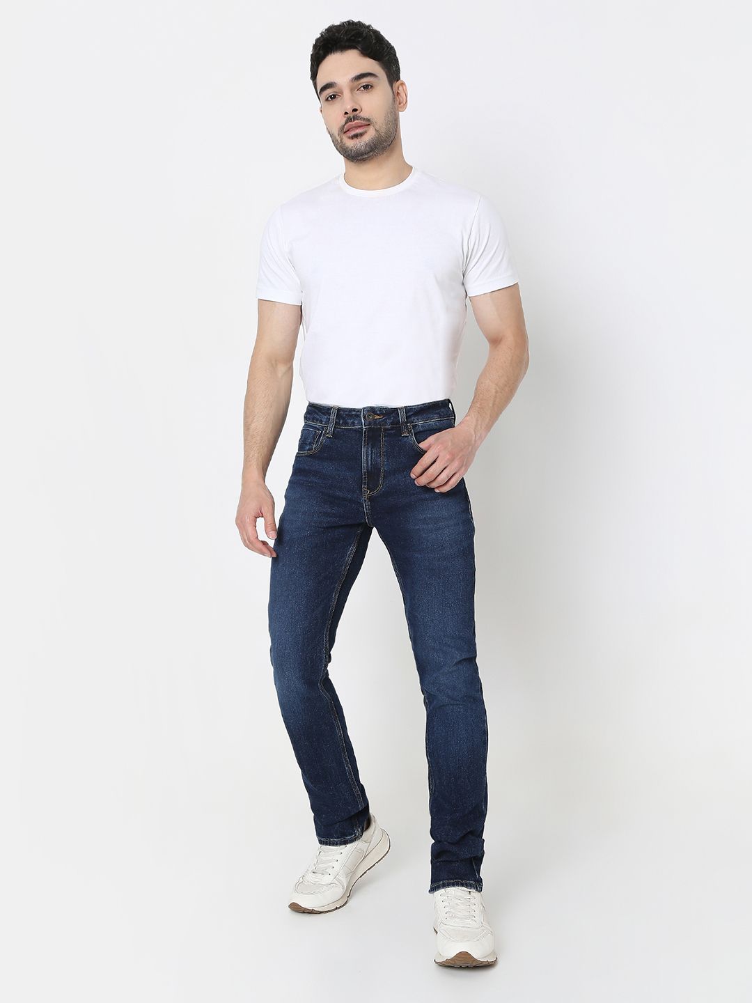 Spykar Men Rovers Light Fade Regangan Jeans