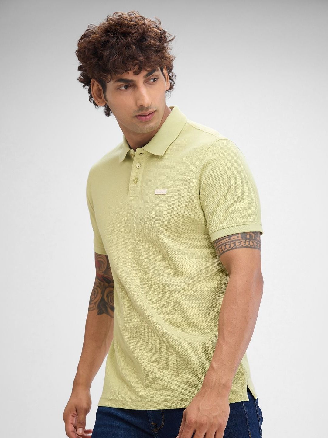 SPYKAR Men Polo Collar Solid Slim Fit T-shirt