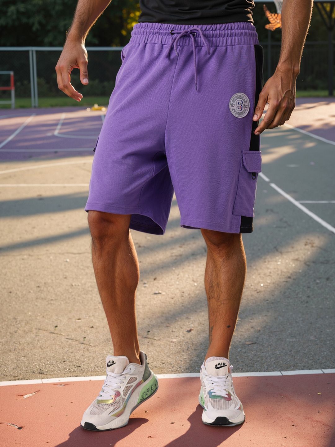 The Indian Garage Co. Men Superman Printed Oversized Fit Shorts
