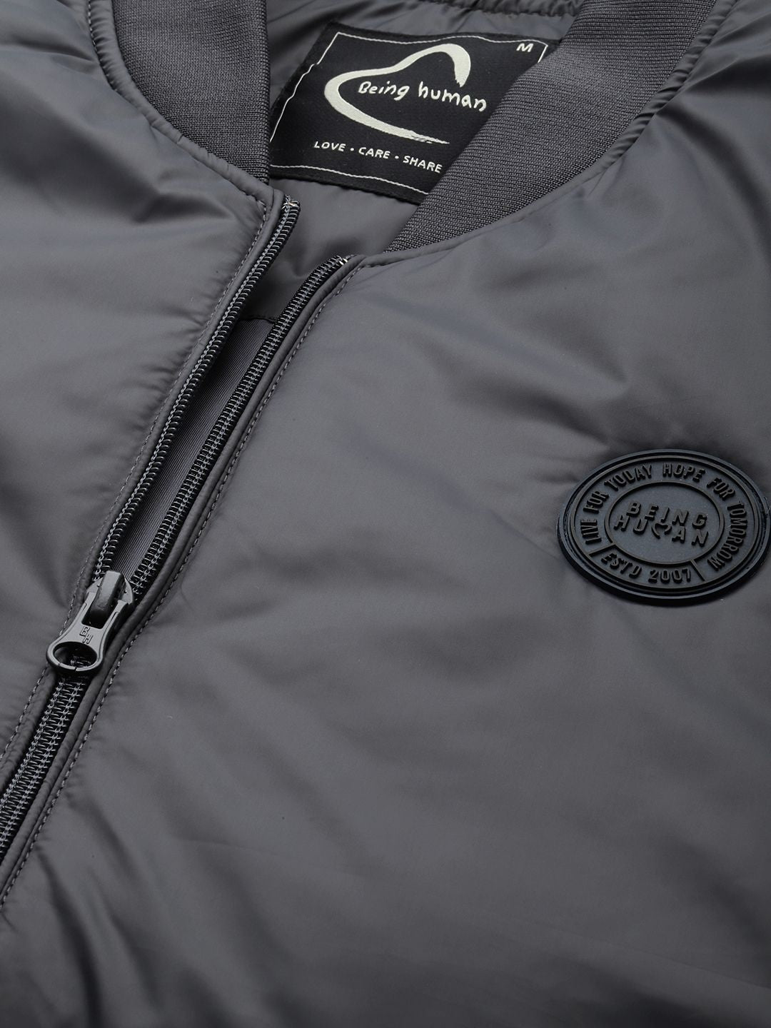 Being Human Mandarin Collar Long Sleeves Bomber Jacket