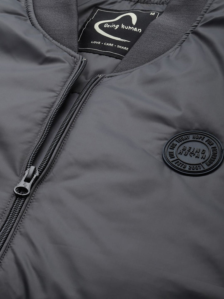 Being Human Mandarin Collar Long Sleeves Bomber Jacket