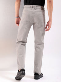 The Indian Garage Co Men Grey Slim Fit Mid-Rise Clean Look Jeans