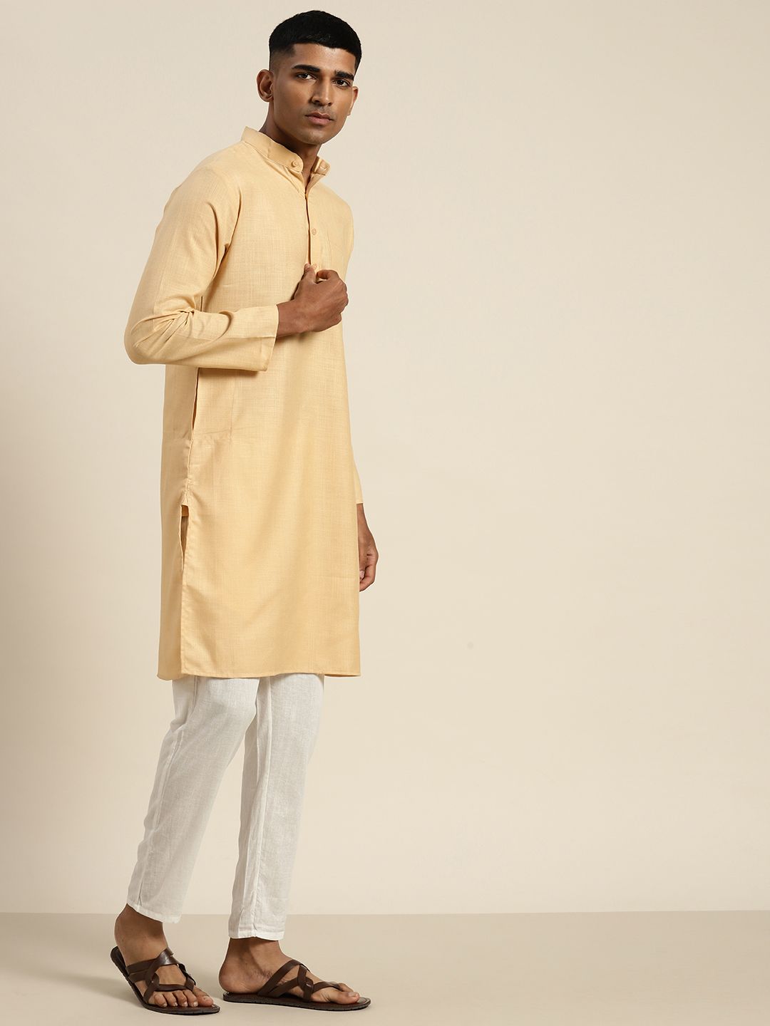 SOJANYA Mandarin Collar Pastel Kurta