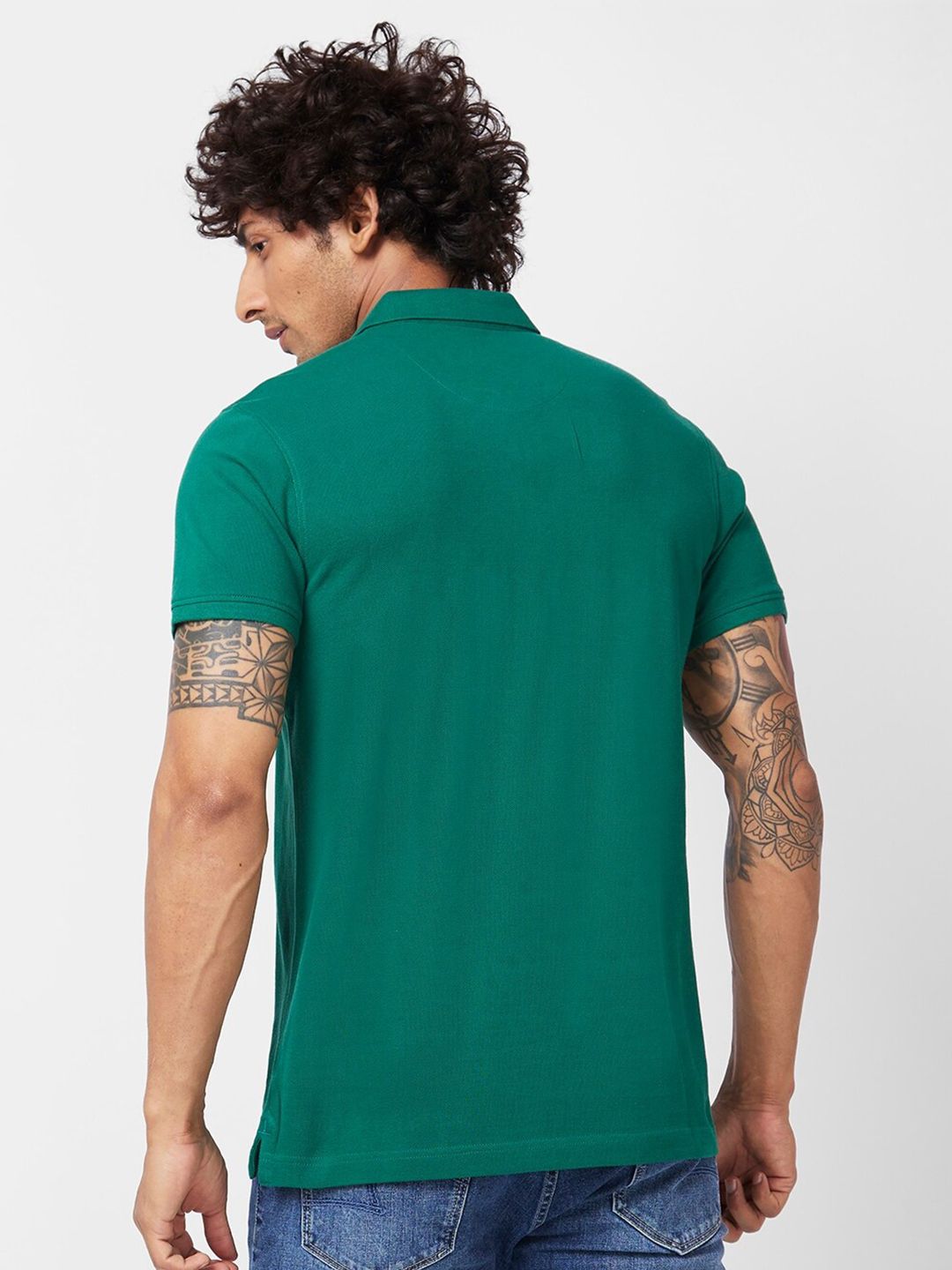 SPYKAR Polo Collar Slim Fit Cotton T-Shirt