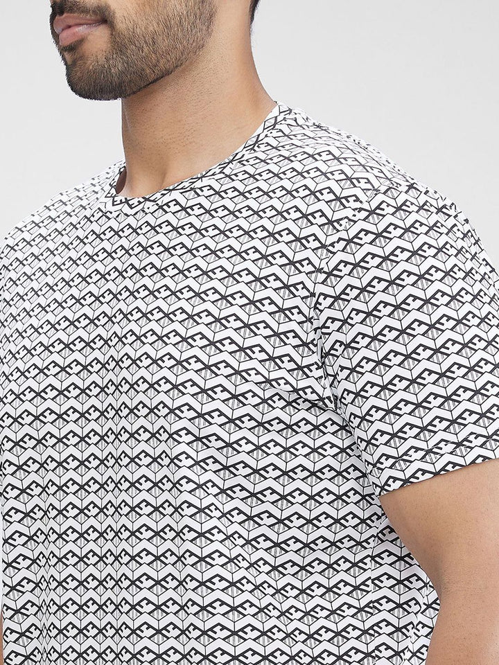 Park Avenue Men Printed Polo Collar Pockets Slim Fit T-shirt