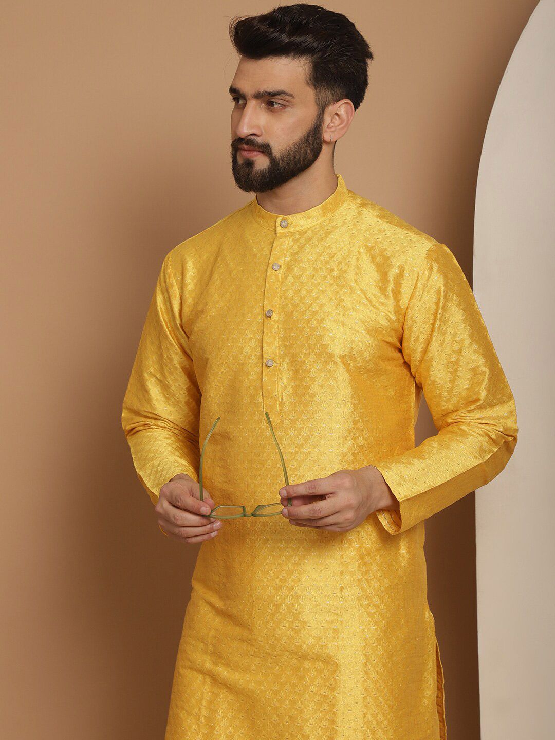 Anouk Ethnic Motifs Embroidered Straight Kurta with Churidar