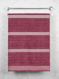 MYTRIDENT Striped Cotton Bath Towel- 500 GSM