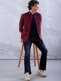 The Indian Garage Co Men Checked Slim Fit Opaque Casual Shirt