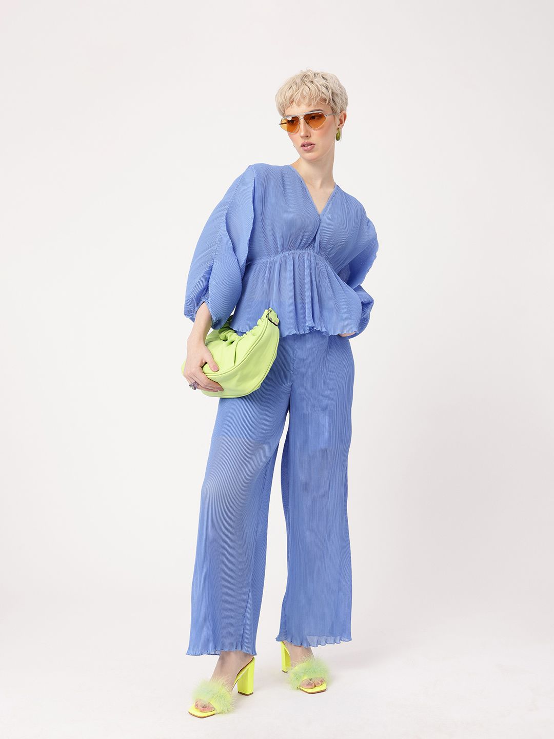 DressBerry Kimono  Accordion A-Line Top And Trousers Co-Ords