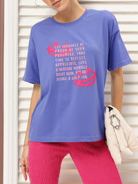 DressBerry Self-Love Typography Print T-shirt