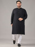SOJANYA PLUS Plus Size Men Ethnic Motifs Embroidered Pure Cotton Straight Kurta & Pyjamas