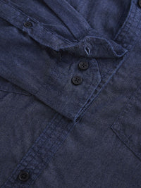 VASTRADO Men Classic Spread Collar Solid Cotton Slim Fit Casual Shirt