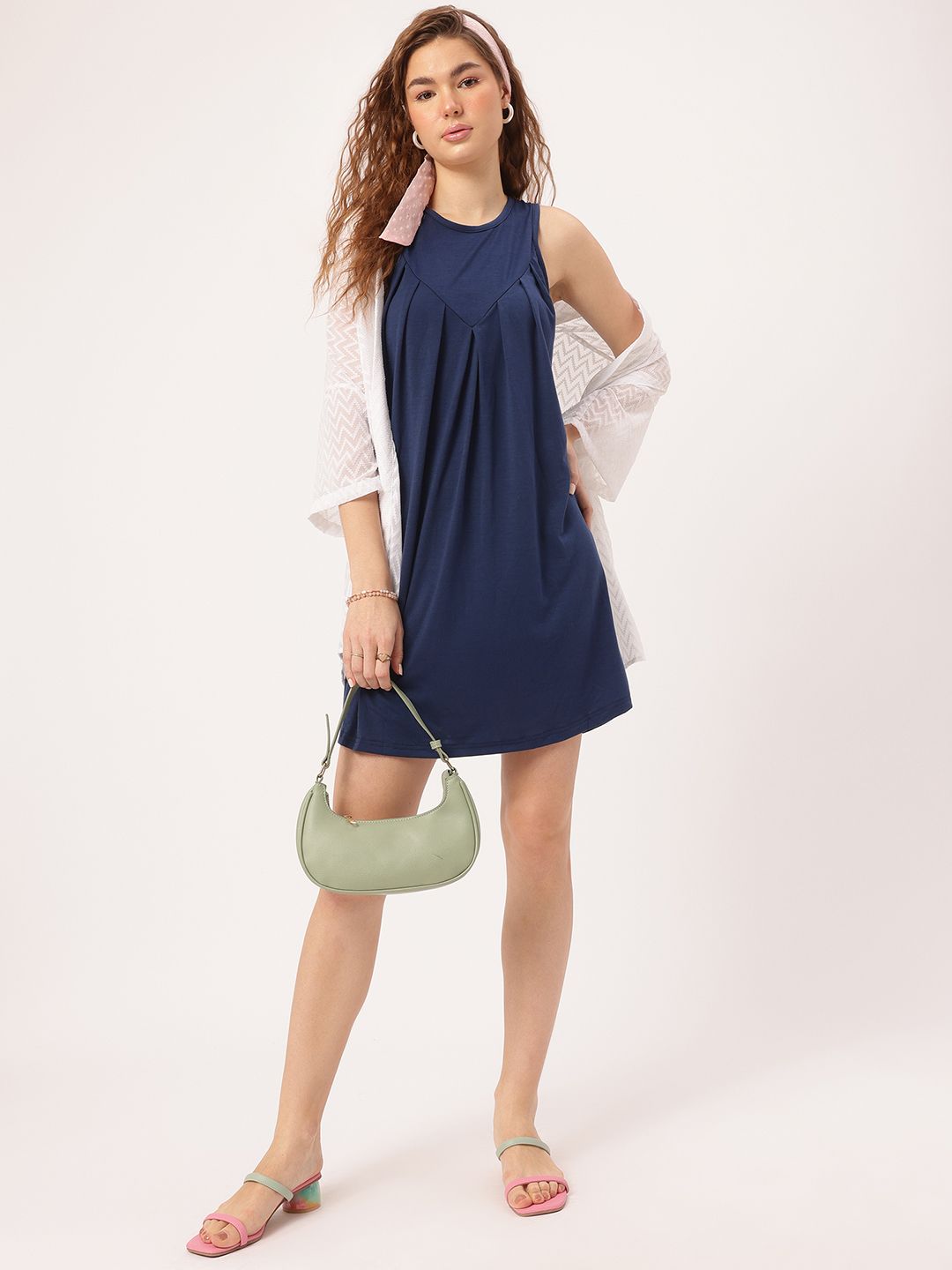 DressBerry City Chic Pleated Trendsetter Mini Dress