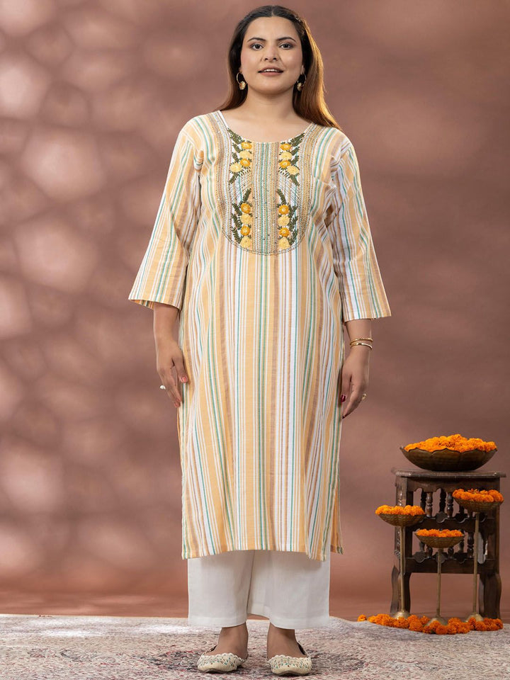 Kurta Lurus Berjalur Mamicha