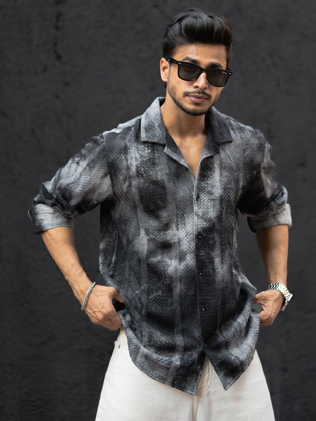 Powerlook Abstract Print Regular Fit Casual Shirt