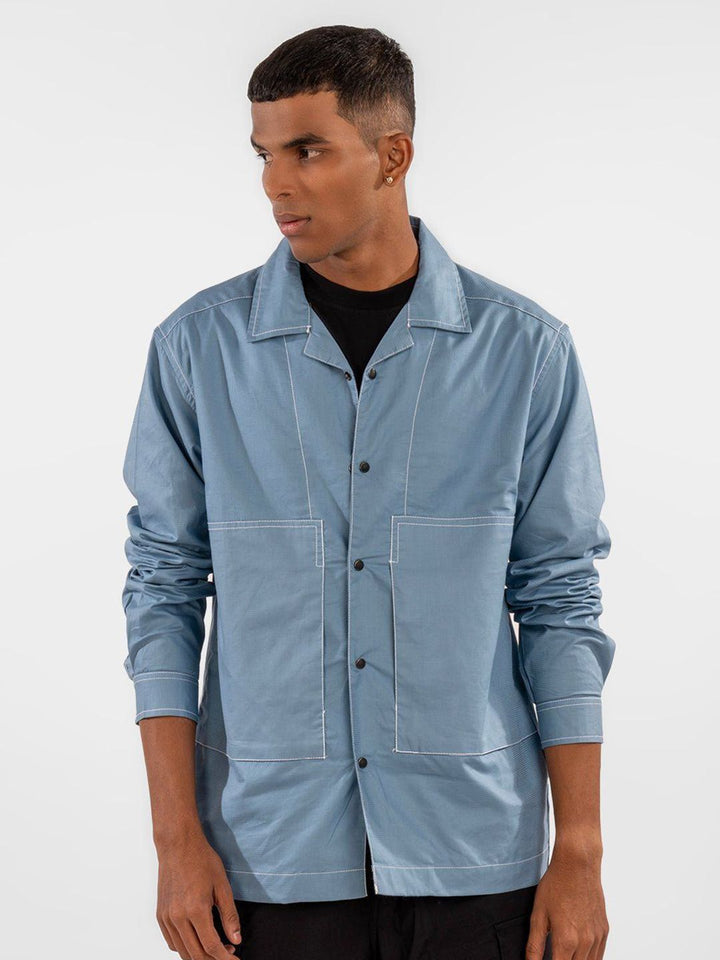 Eszett Cuban Collar Cotton Casual Shirt
